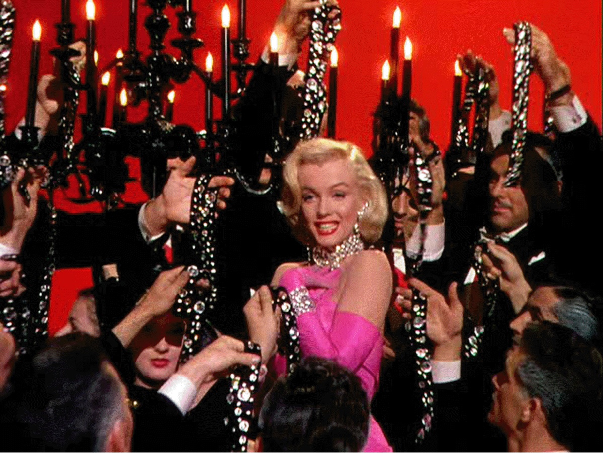 Marilyn Monroe in Howard Hawks' GENTLEMEN PREFER BLONDES (1953).