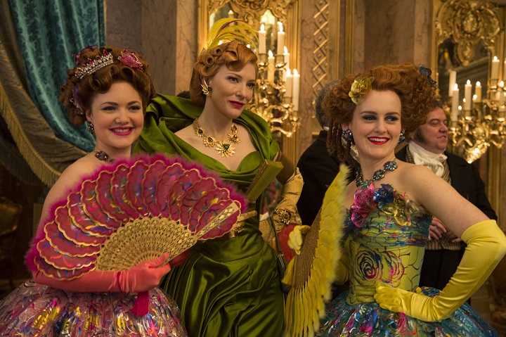 Holliday Grainger is Anastasia, Cate Blanchett is the Stepmother and Sophie McShera is Drisella in Disney's live-action feature CINDERELLA which brings to life the timeless images from Disney's 1950 animated masterpiece as fully-realized characters in a visually dazzling spectacle for a whole new generation.